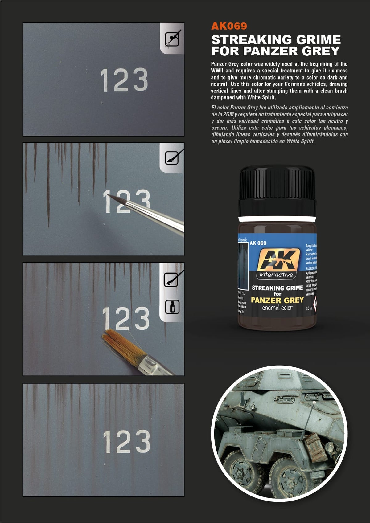 Streaking Grime for Panzer Grey