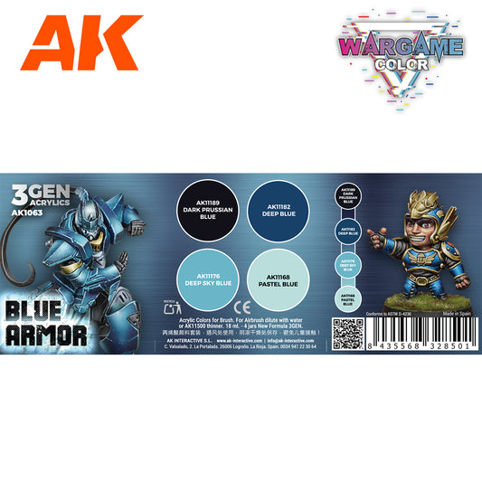 AK WARGAME SET. BLUE ARMOR.