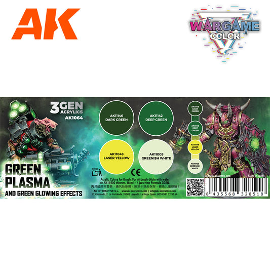 AK WARGAME COLOR SET. GREEN PLASMA AND GLOWING EFFECT