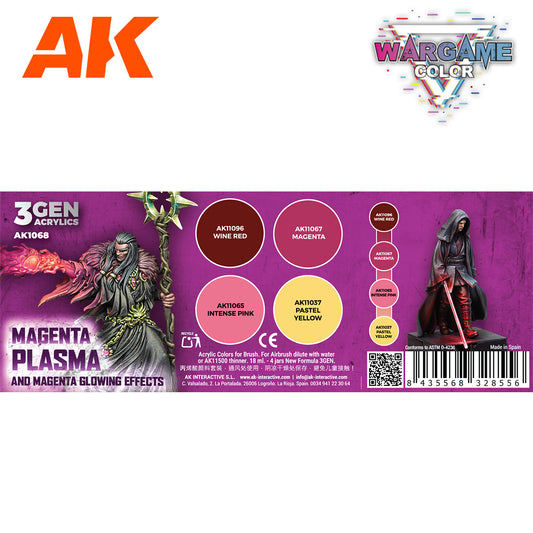 AK WARGAME COLOR SET. MAGENTA PLASMA AND GLOWING EFFE