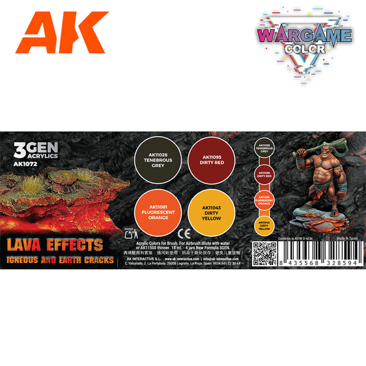 AK WARGAME COLOR SET. LAVA EFFECTS.