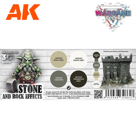 AK WARGAME COLOR SET. STONE AND ROCK EFFECTS.