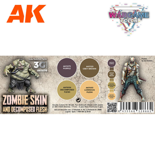 AK WARGAME COLOR SET. ZOMBIE SKIN.