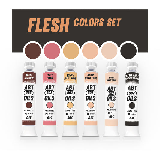 AK FLESH COLORS SET - ABT 502 OILS