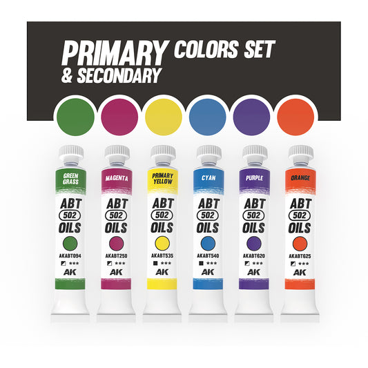 AK PRIMARY & SECONDARY COLORS SET - ABT 502 OILS