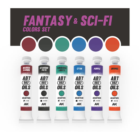 AK FANTASY & SCI-FI COLORS SET - ABT 502 OILS