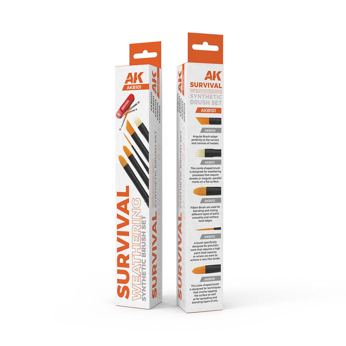 AK SURVIVAL WEATHERING BRUSHES SET (5 brushes)