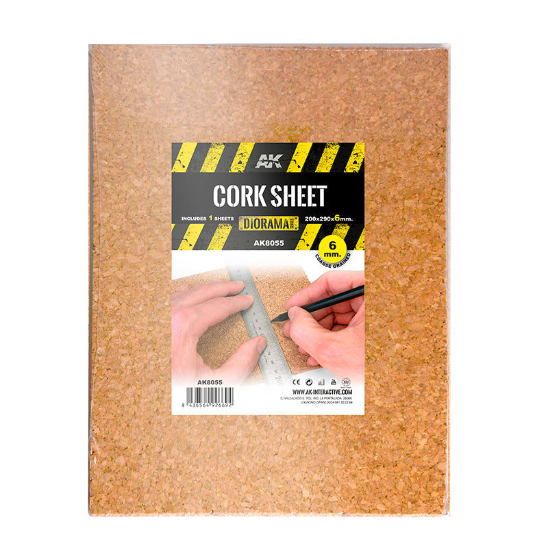 Cork Sheet – COARSE grained 200x290x6mm