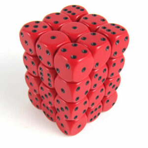 Chessex Opaque Red/black D6 12mm Würfel Set (36 Stück)