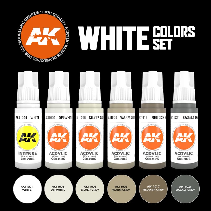 AK WHITE COLORS SET