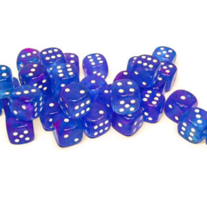 Chessex Nebula 12mm d6 Aura/white Luminary Dobbelsteen Set (36 stuks)