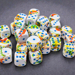 Chessex Brush Breezy/blue D6 12mm Würfel Set (36 Stück)