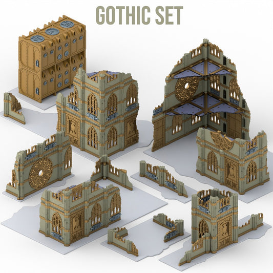 W40k 11th Edition Folding Terrain - Gothic Ruins Set (Full Table)