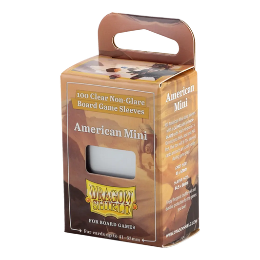 Dragon Shield: American Mini - Clear/Non-Glare - Board Game Sleeves