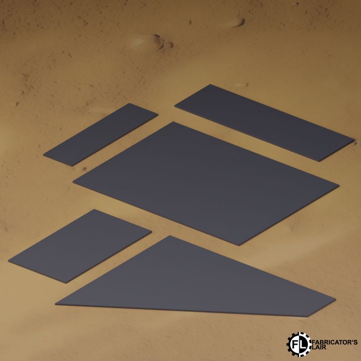W40k 11th Edition Building Footprint / Terrain Area - Flat No Texture (Full 40k Table 2-Player)