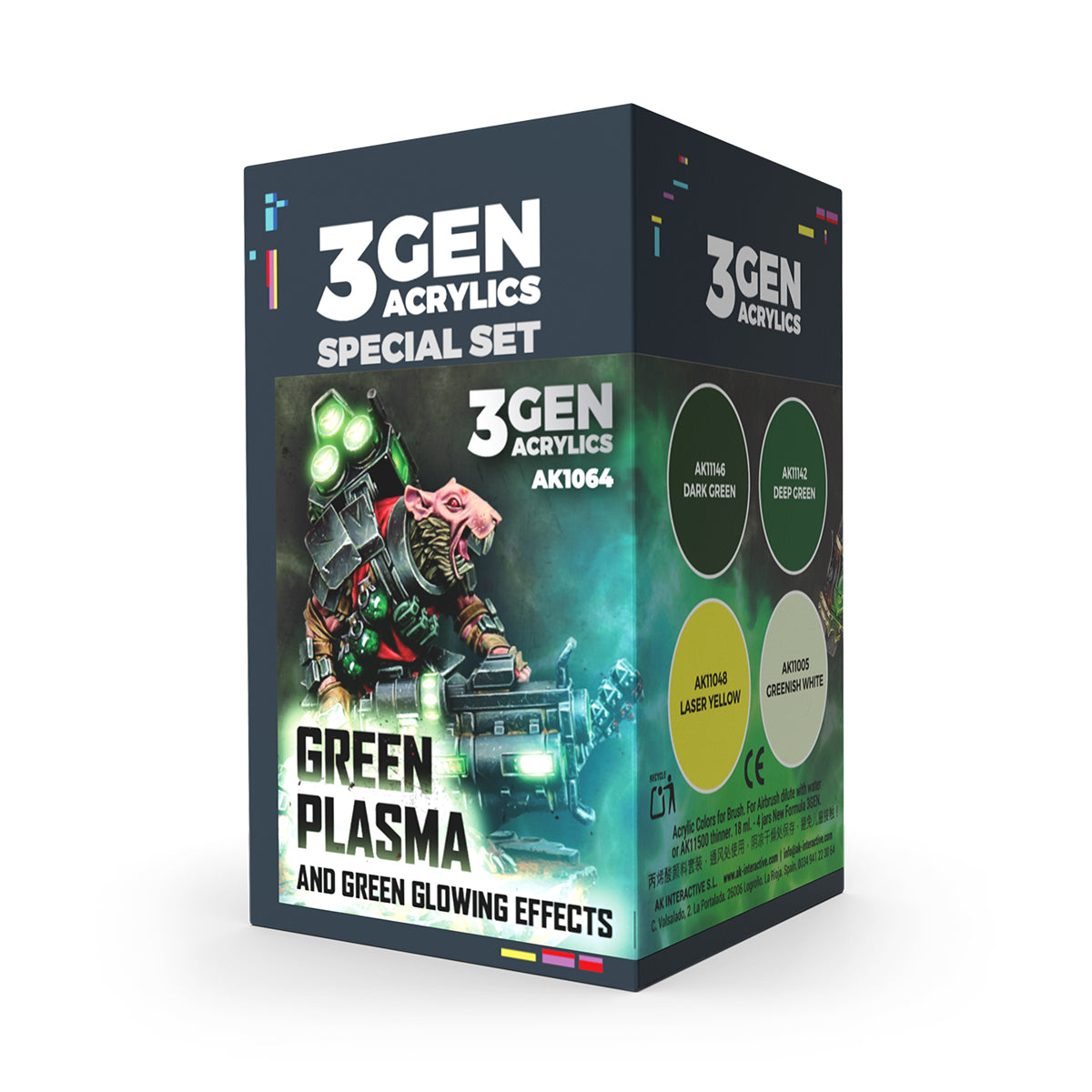 AK WARGAME COLOR SET. GREEN PLASMA AND GLOWING EFFECT