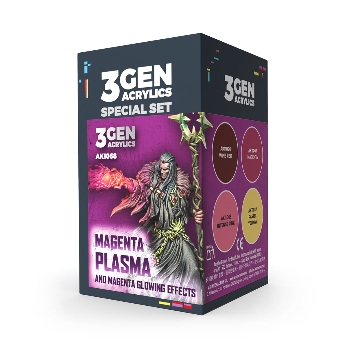 AK WARGAME COLOR SET. MAGENTA PLASMA AND GLOWING EFFE