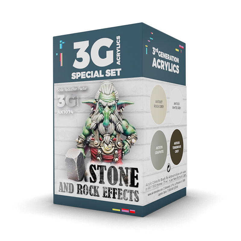 AK WARGAME COLOR SET. STONE AND ROCK EFFECTS.