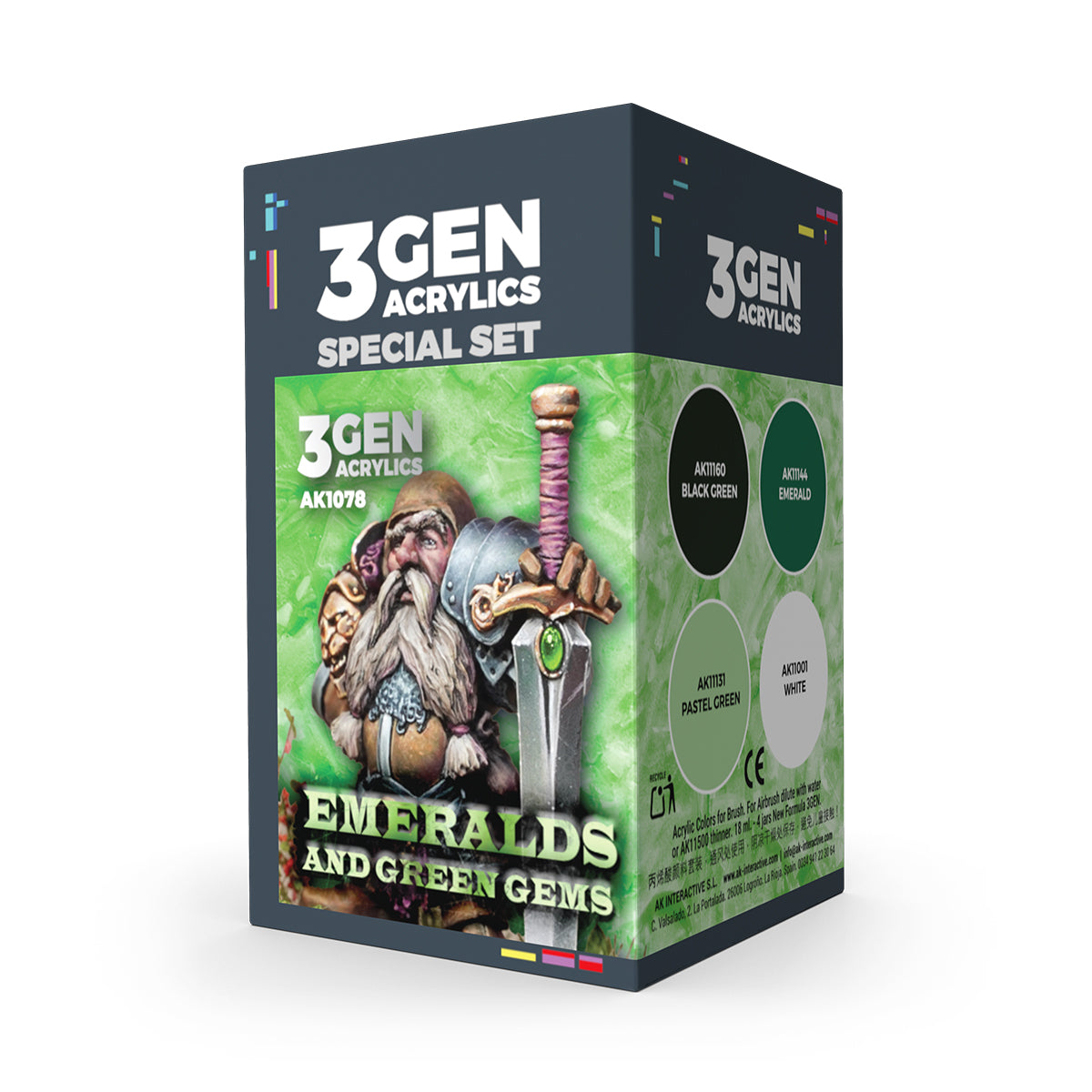 AK WARGAME COLOR SET. EMERALDS AND GREEN GEMS