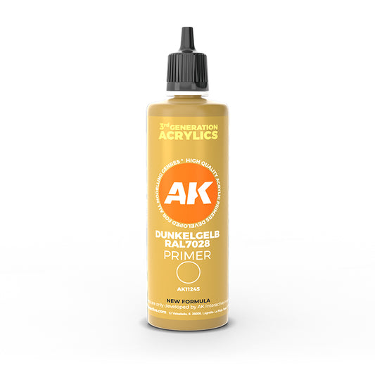 AK 3rd Gen Dunkelgelb RAL 7028 dark yellow surface Primer 100 ml