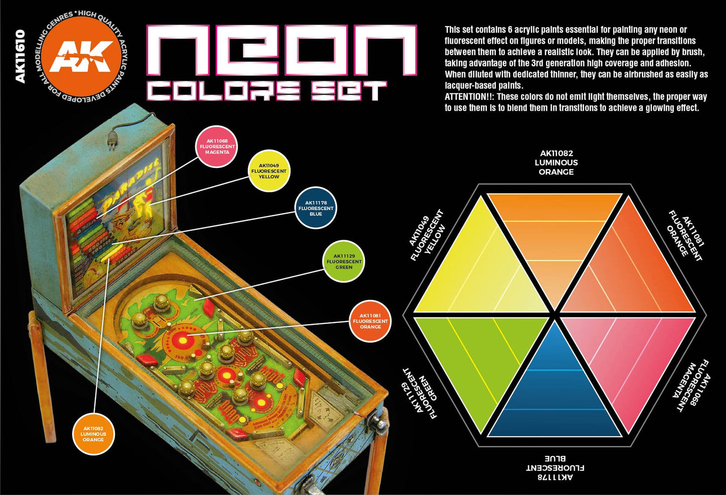 AK NEON COLORS SET