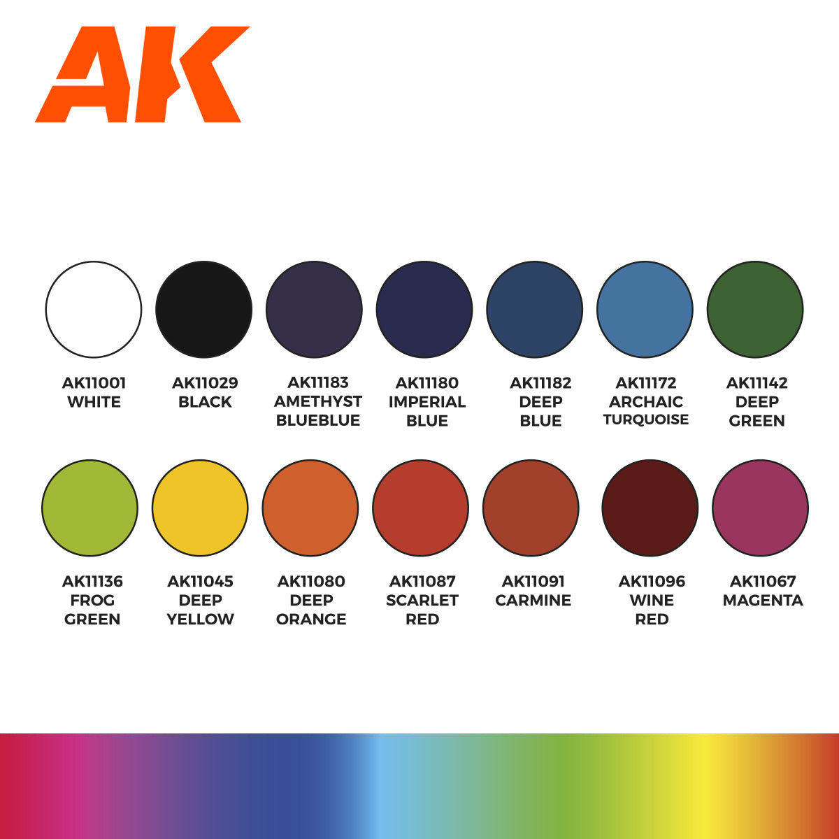 AK BASIC STARTER SET – 14 COLORS SELECTED BY JOSEDAVINCI