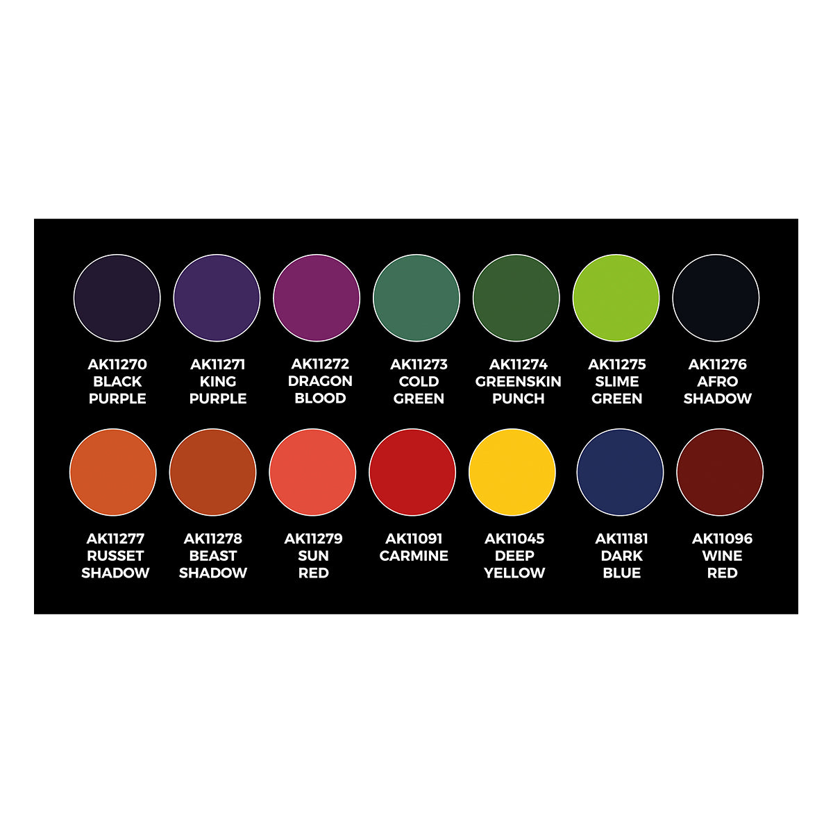 AK HIGH PIGMENTATION SET – 14 COLORS