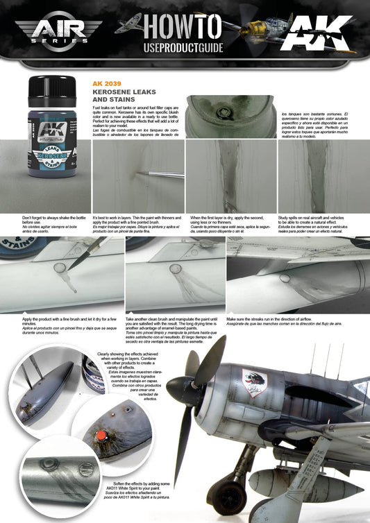 KEROSENE LEAKS AND STAINS