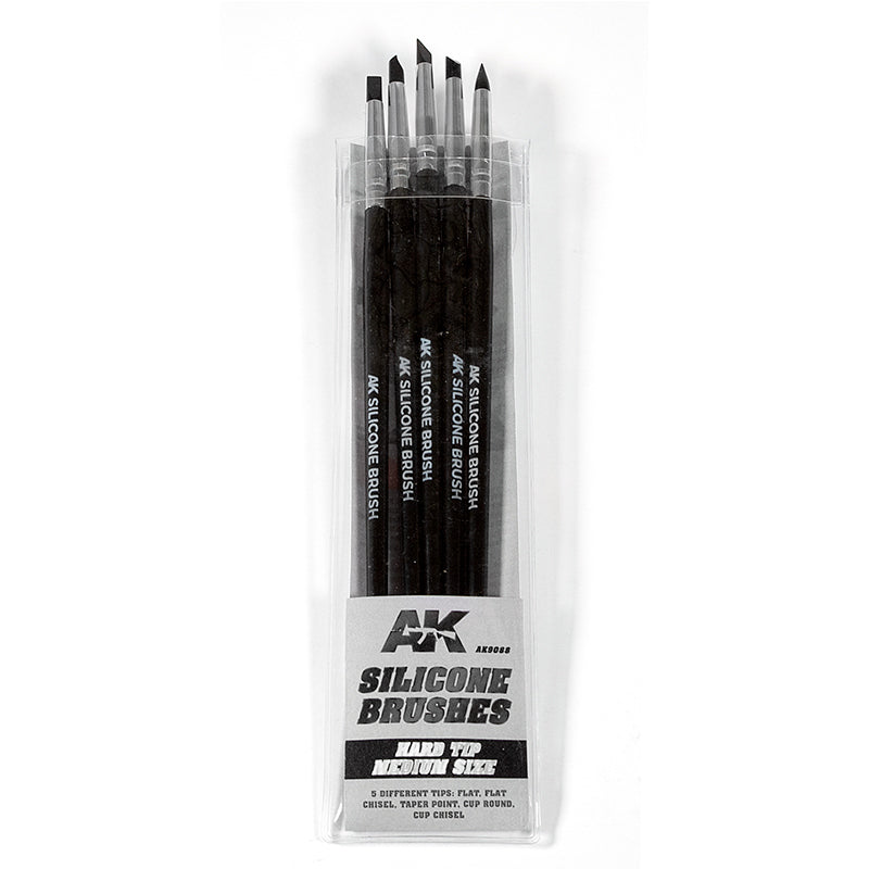 SILICONE BRUSHES MEDIUM HARD TIP (5 SILICONE PENCILS)