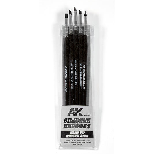 SILICONE BRUSHES MEDIUM HARD TIP (5 SILICONE PENCILS)