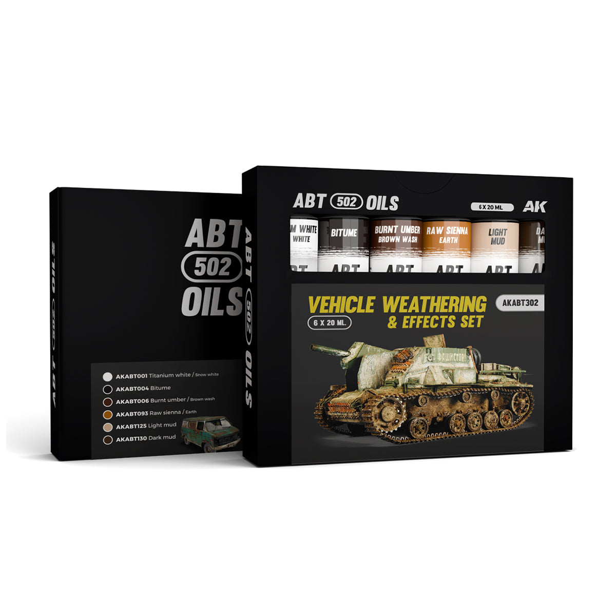 AK VEHICLE WEATHERING & EFFECTS SET - ABT 502 OILS