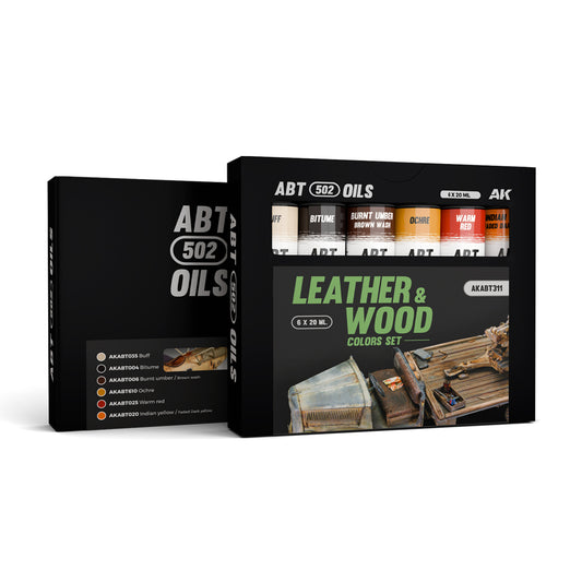 AK LEATHER & WOOD COLORS SET - ABT 502 OILS