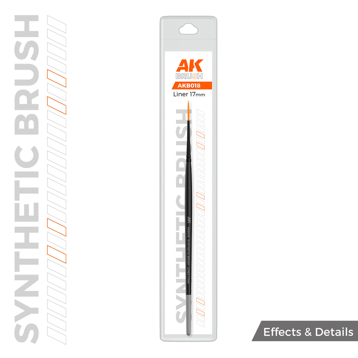 AK SYNTHETIC BRUSH – LINER 17 mm