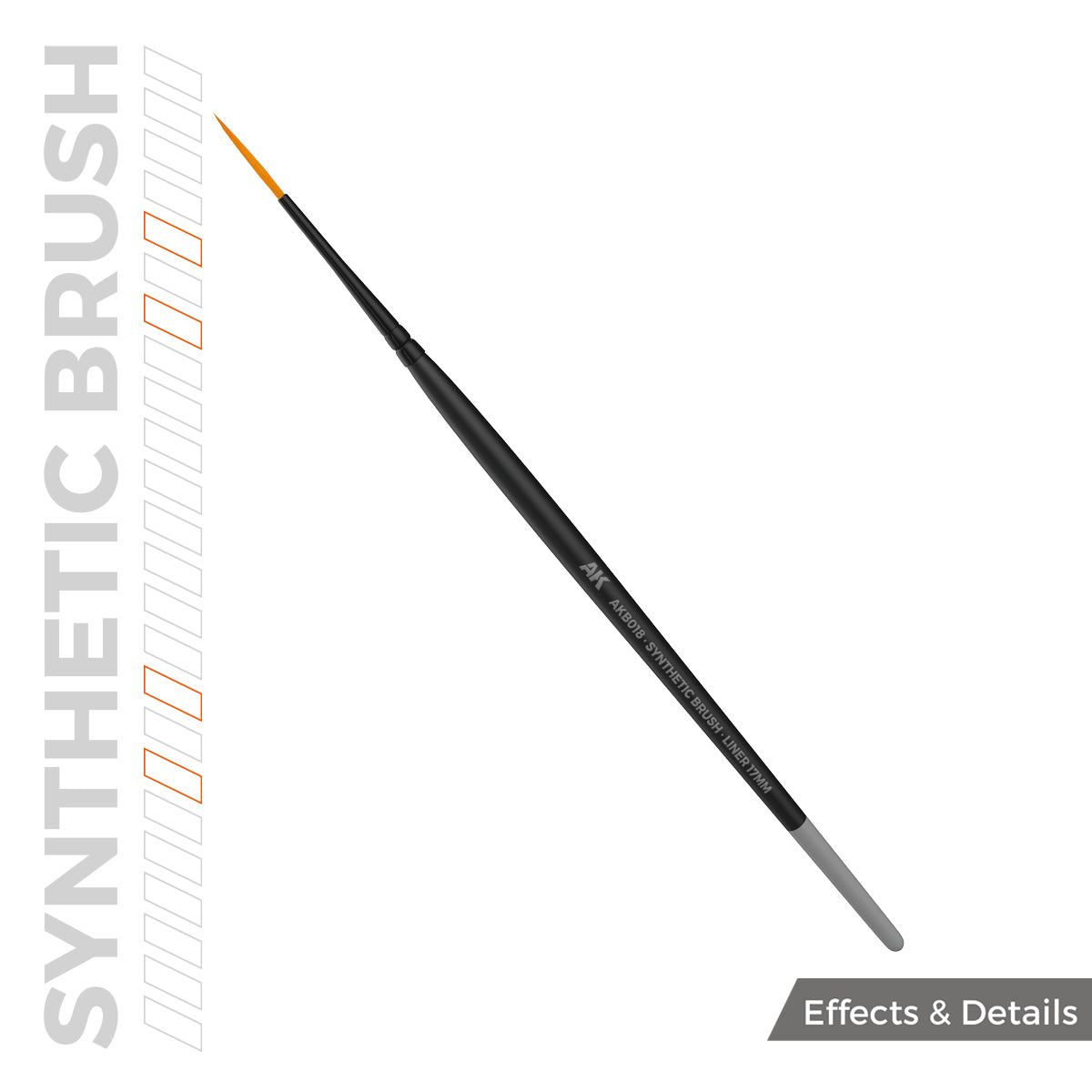 AK SYNTHETIC BRUSH – LINER 17 mm