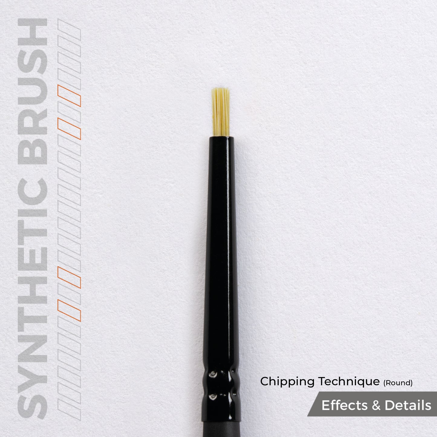 AK SYNTHETIC BRUSH - CHIPPING TECHNIQUE (ROUND)