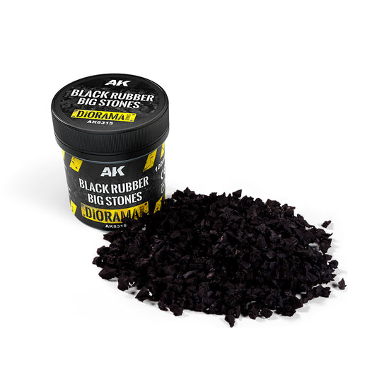 BLACK RUBBER BIG STONES