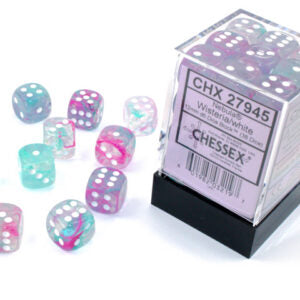 Chessex Nebula Wisteria/weiß Luminary D6 12mm Würfelset (36 Stück)