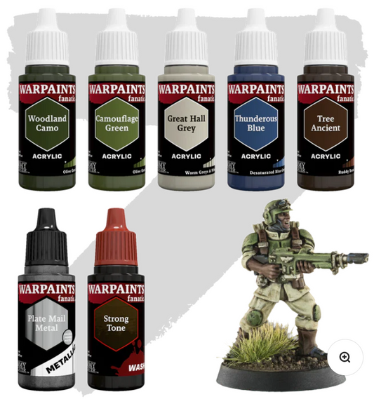 The Army Painter | Field Gear Green | Combat Se7ens: Army Paint Set