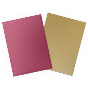 DS - Standard Dual Sleeves: Pomegranate & Gold [Matte] (100 Sleeves)