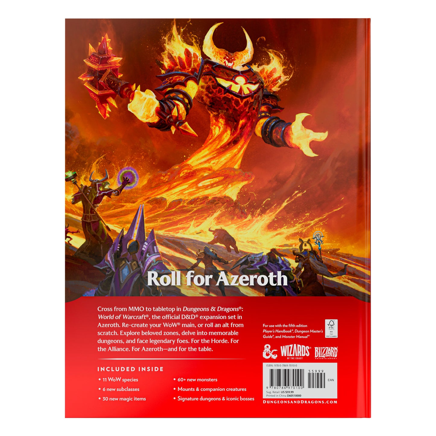 D&D - World of Warcraft Game Expansion Book Hard Cover - EN