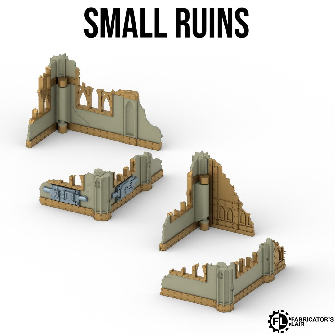 W40k 11th Edition Folding Terrain - Gothic Ruins Set (Full Table) + Footprints