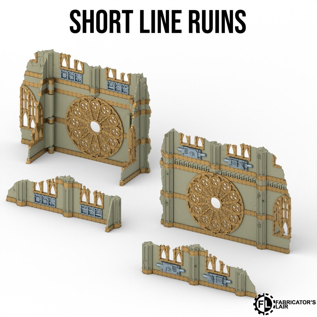 W40k 11th Edition Folding Terrain - Gothic Ruins Set (Full Table) + Footprints